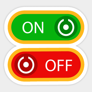 on-off button Sticker